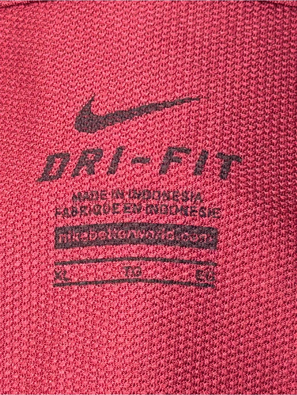 Nike Women's Rose Red Short-Sleeve Polo Top with White Swoosh
